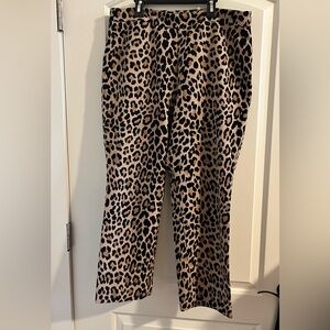 Kate Spade Leopard Print Straight Leg Pants